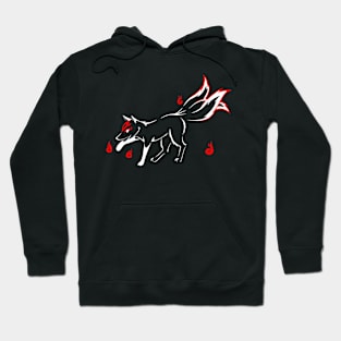 Kitsune (white and red) Hoodie